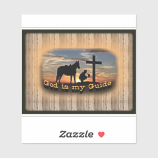 Beautiful Praying Cowboy and Cross