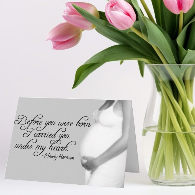 Beautiful Pregnancy Quote & Baby Belly Card (Creator Uploaded)