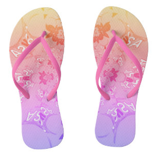 Beautiful Pretty Uniquely Summer pattern design Flip Flops