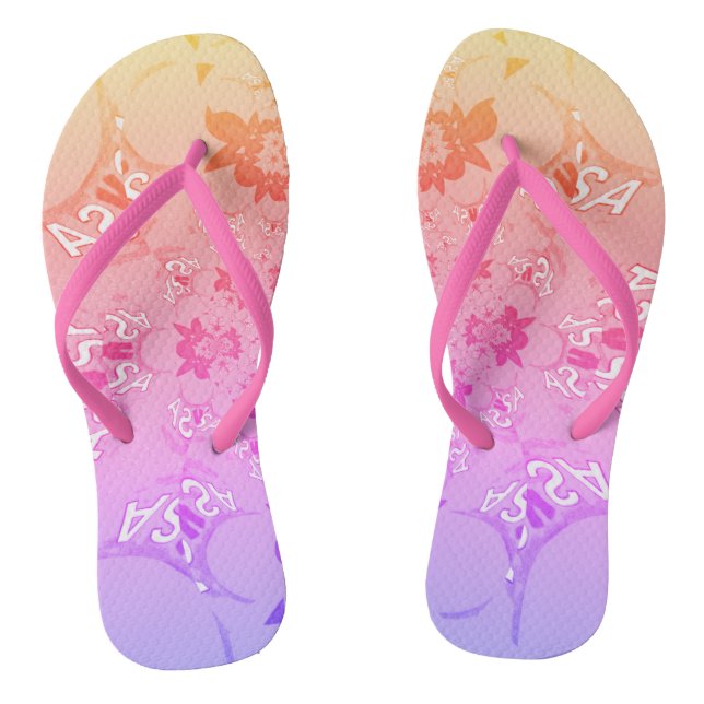 Beautiful Pretty Uniquely Summer pattern design Flip Flops (Footbed)