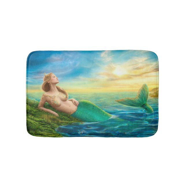 Beautiful princess- fantasy mermaid  Bath Mat (Front)