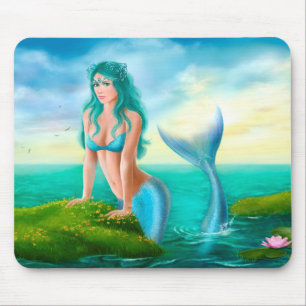 Beautiful princess- fantasy mermaid mouse mat