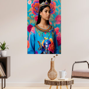 Beautiful princess portrait poster