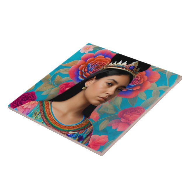 Beautiful princess portrait tile (Side)