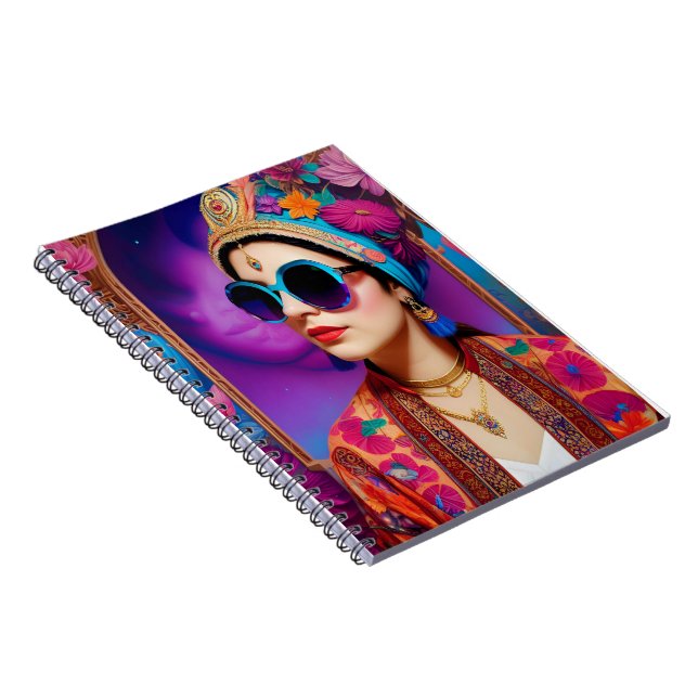 Beautiful princess with sunglasses notebook (Right Side)