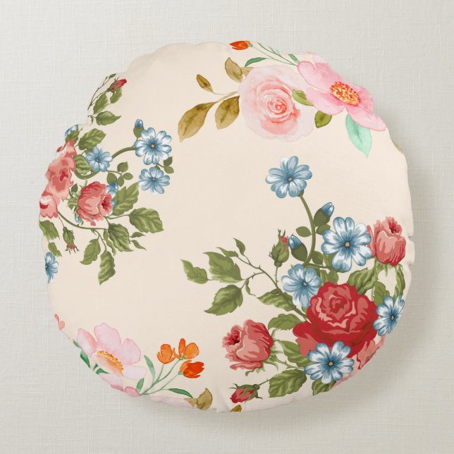 Beautiful print  round cushion (Front)