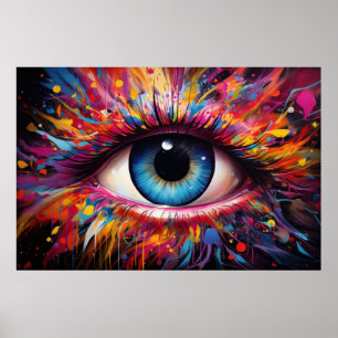 Beautiful Psychedelic eye Poster