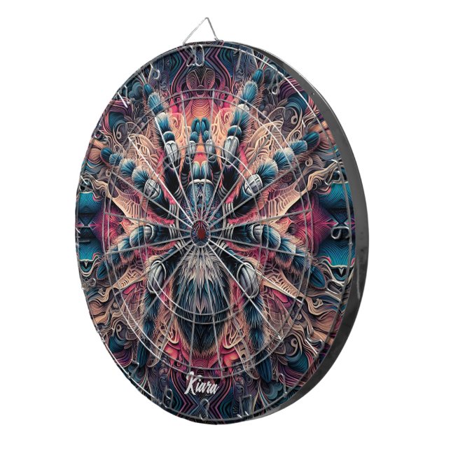 Beautiful Psychedelic Tarantula Dartboard (Front Right)