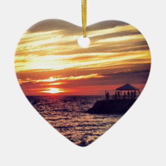 Beautiful Puerto Vallarta Sunset Ceramic Tree Decoration