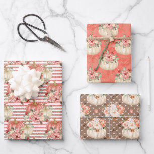 Beautiful Pumpkin Baby Shower Birthday Gifts Wrapping Paper Sheet