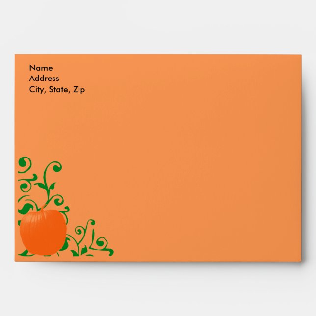 Beautiful Pumpkin Envelope (Front)