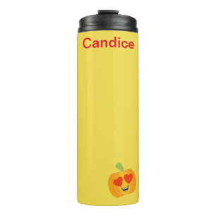 Beautiful Pumpkin Personalise Thermal Tumbler