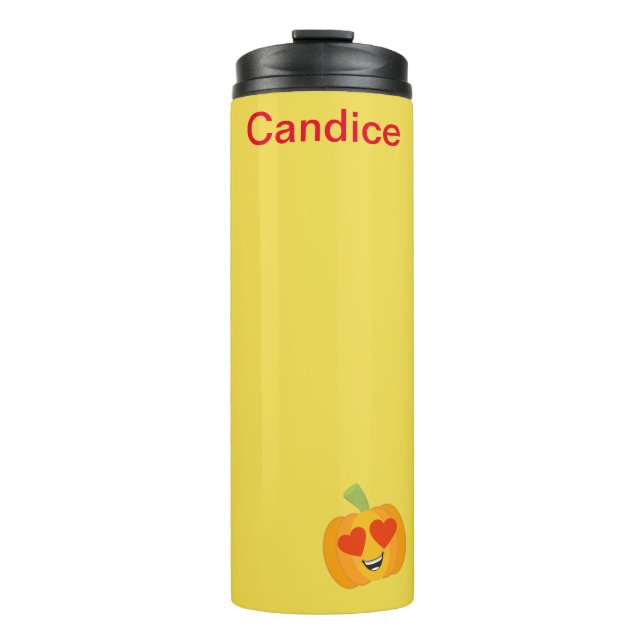 Beautiful Pumpkin Personalise Thermal Tumbler (Front)