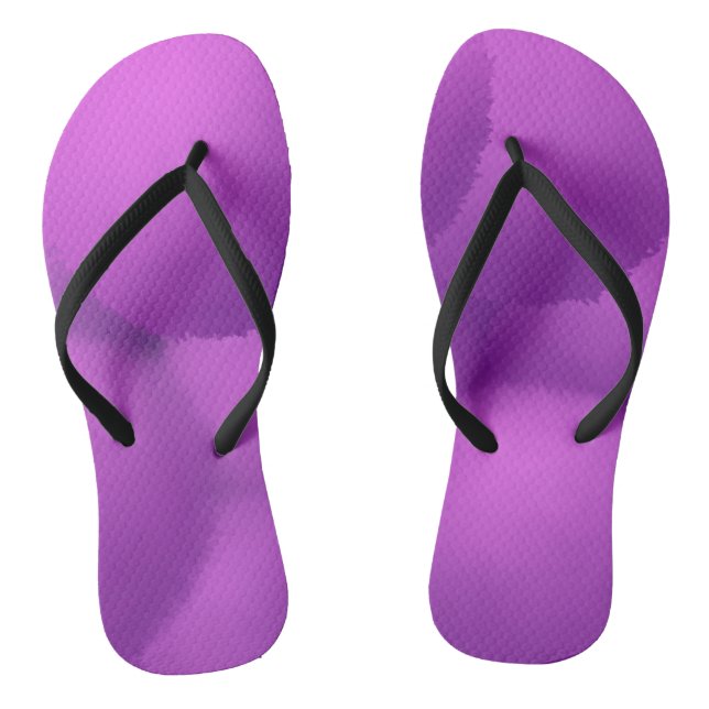 Beautiful Purple Allium Flower Painting Flip Flops (Footbed)