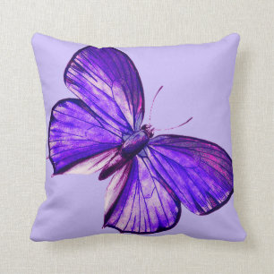 Beautiful Purple Butterfly Cushion