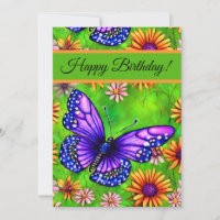 Beautiful Purple Butterfly Flower Meadow