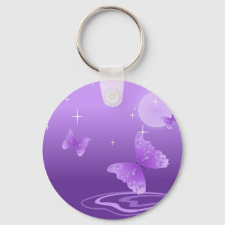 BEAUTIFUL PURPLE BUTTERFLY KEY RING