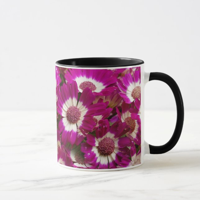 Beautiful Purple Cineraria Flowers Mug (Right)