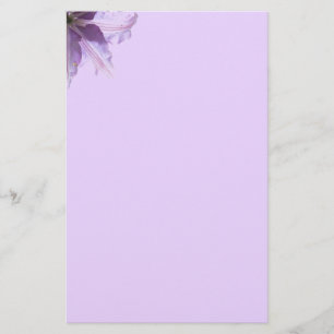Beautiful Purple Clematis Stationery