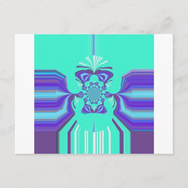 Beautiful Purple Cyan Iridescent Blue vector colou Postcard (Front)