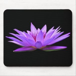 Beautiful Purple Floating Water Lily Mouse Mat
