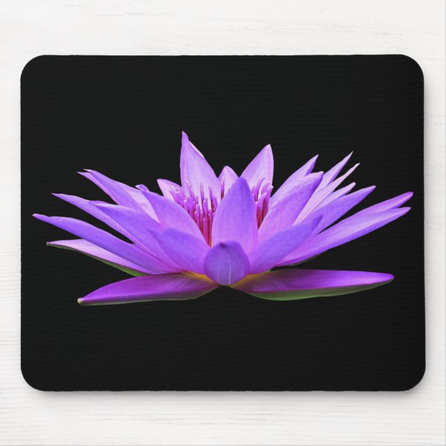 Beautiful Purple Floating Water Lily Mouse Mat (Front)