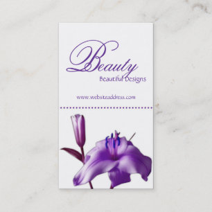 Beautiful Purple Flower Business Cards