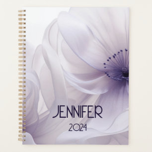 Beautiful purple flower closeup planner