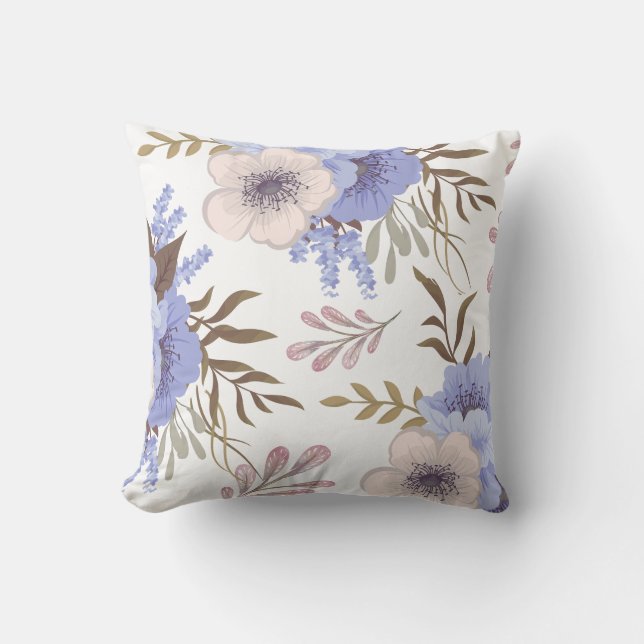 Beautiful Purple Flower Cushion (Front)