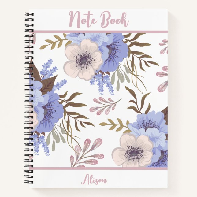 Beautiful Purple Flower Notebook (Front)