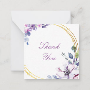 Beautiful Purple Flower Thank You Card