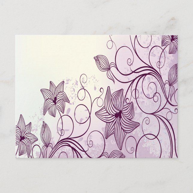 Beautiful Purple Flowers Postcard (Front)