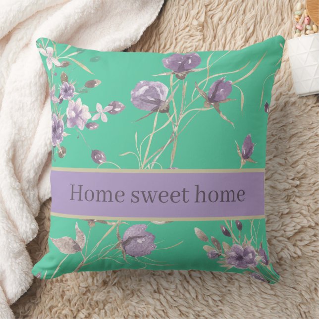 Beautiful Purple Flowers Winter Cushion (Blanket)