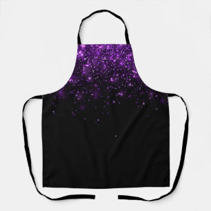 Beautiful Purple Glitter Print Apron