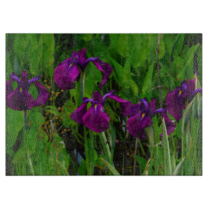 Beautiful Purple Iris Cutting Board