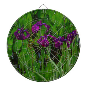 Beautiful Purple Iris Dartboard