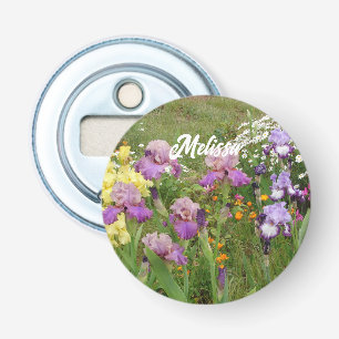 Beautiful Purple Iris Irises flower floral Garden Bottle Opener