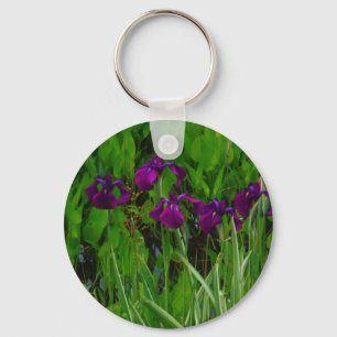 Beautiful Purple Iris Key Ring
