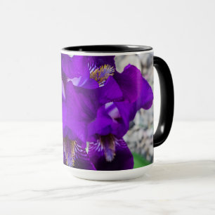 Beautiful purple iris mug