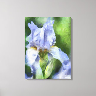 Beautiful Purple Iris Wrapped Canvas Art Print