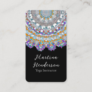 Beautiful Purple Mandala Yoga Business Card