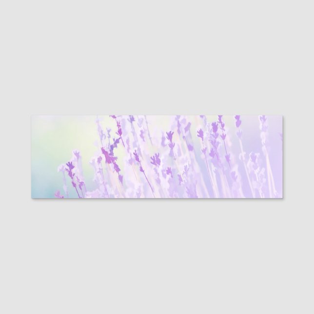 Beautiful Purple Mauve Lavender Flowers Background Name Tag (Front)