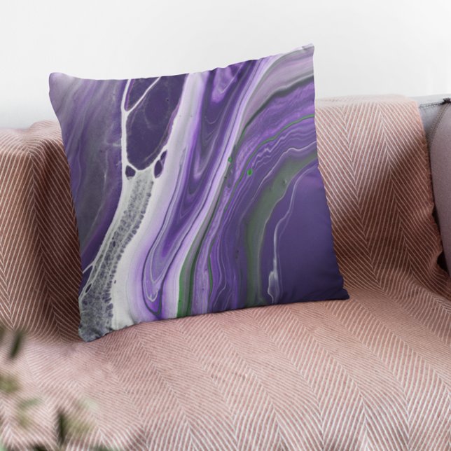 Beautiful Purple Modern Striped Agate Stone Cushion (Creator Uploaded)