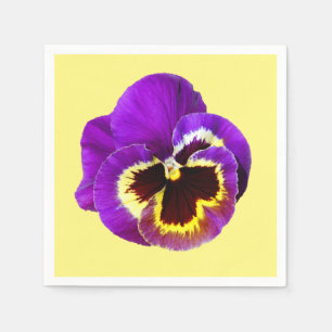 Beautiful purple pansy napkin
