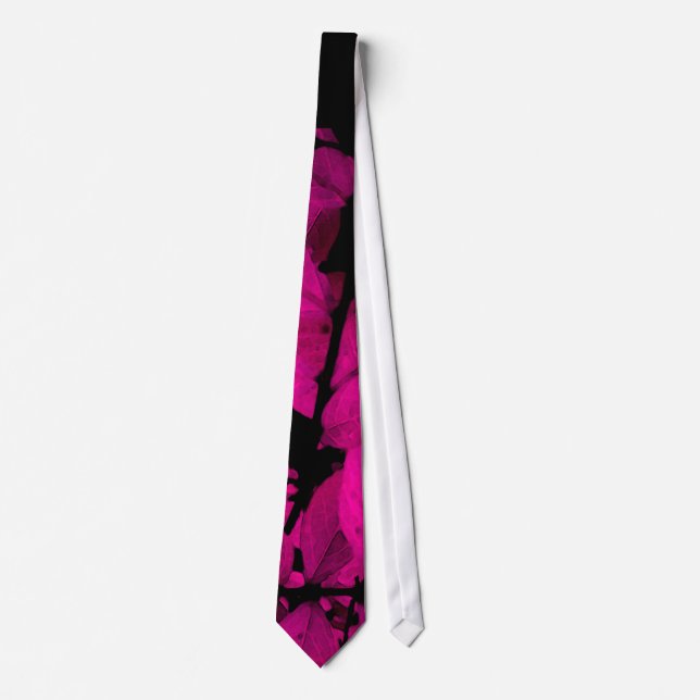 Beautiful Purple Pink Leaves Tie (Front)