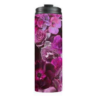 Beautiful Purple Rose Collage Thermal Tumbler