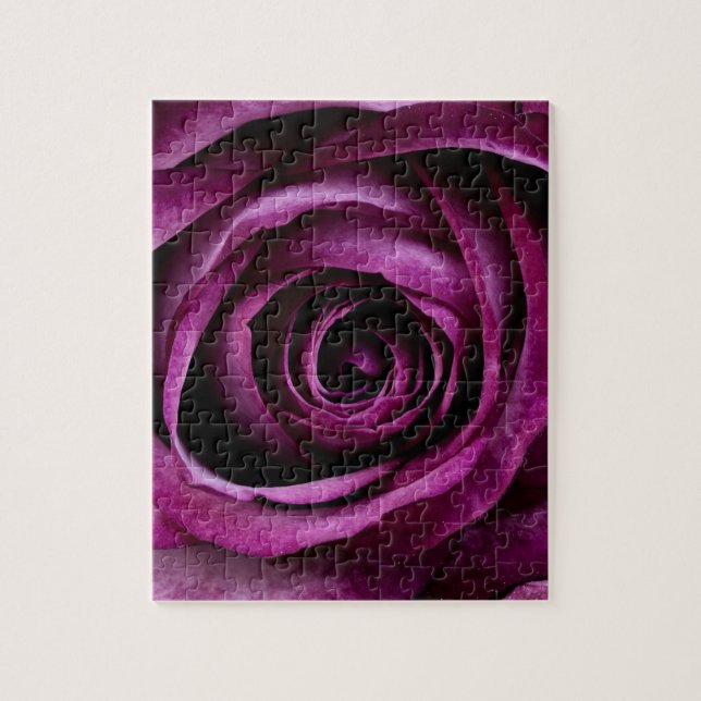 Beautiful Purple Rose Flower Petals Girly Gifts Jigsaw Puzzle (Vertical)