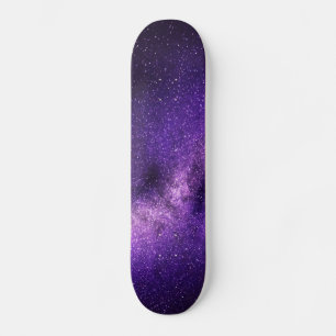 Beautiful Purple Space Skateboard