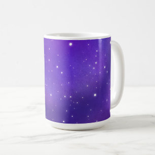 Beautiful Purple Starry Sky Galaxy Art Coffee Mug