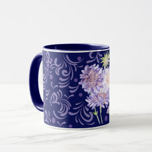 Beautiful purple summer meadow flowers mug